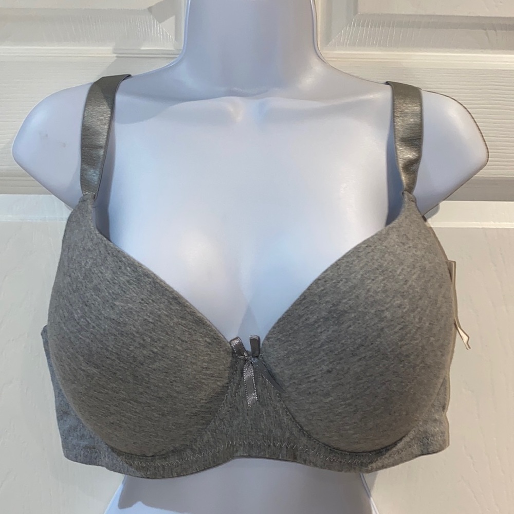 Emily Johnson Ladies Underwire Padded Bra Grey Size 40DD